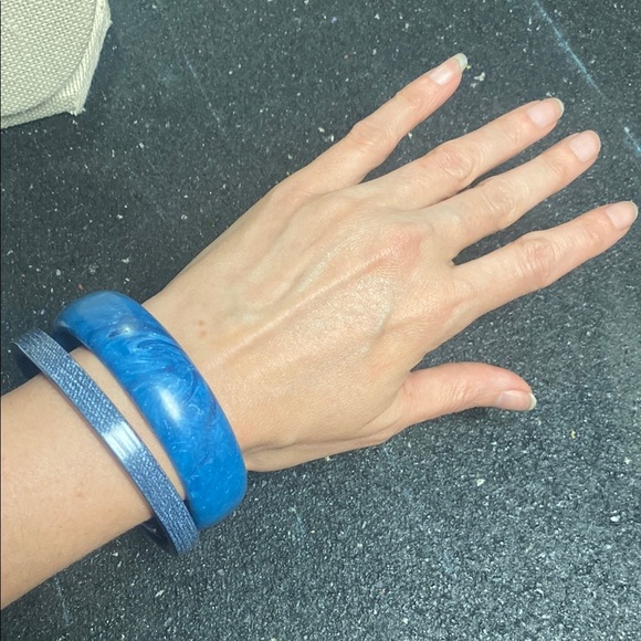 Blue Bangle Bracelets - Picture 2 of 4